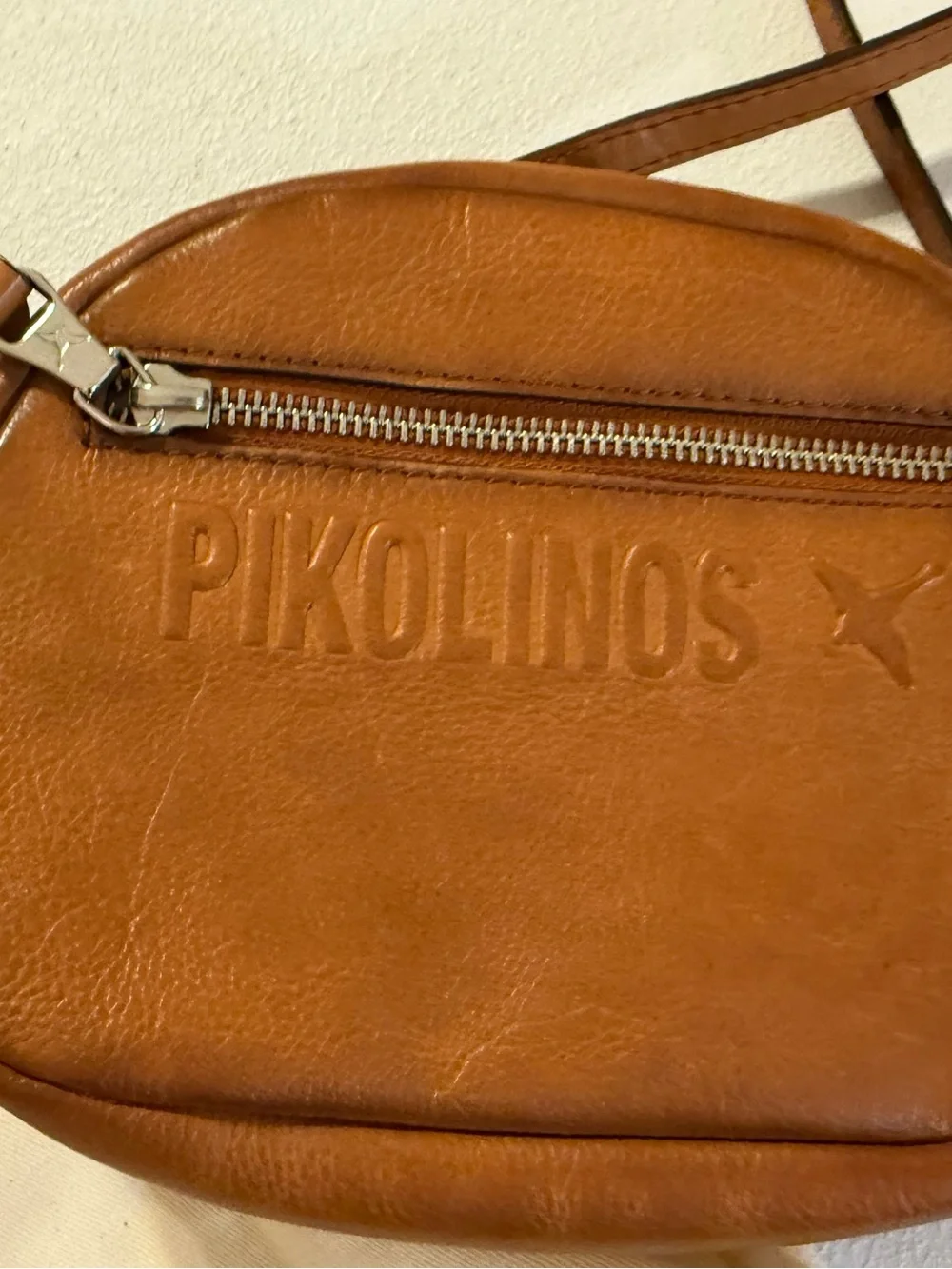 Pikolinos Durango Small Leather Crossbody Shoulder Bag with Dust Bag Purse Brown